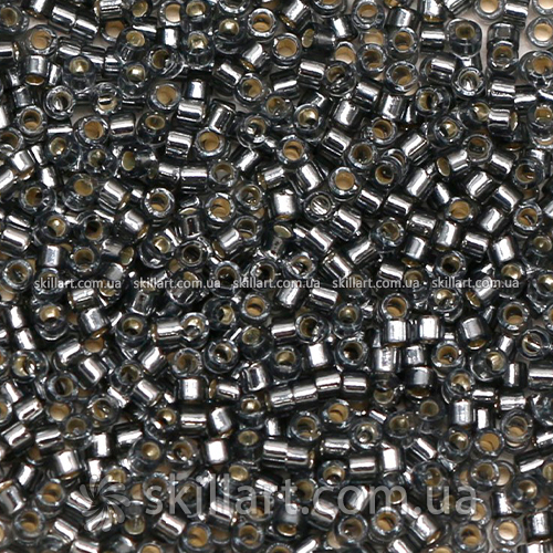 Бисер DB-48 Miyuki Delica Beads 11/0 (блестящий, темное серебро)